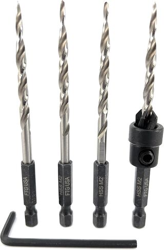 FTG USA #8 (11/64") Wood Countersink w/ 3 Repl. Bits, 3/8" Collar & Hex Key in Kuwait