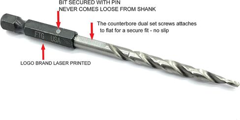 FTG USA #8 (11/64") Wood Countersink w/ 3 Repl. Bits, 3/8" Collar & Hex Key in Kuwait