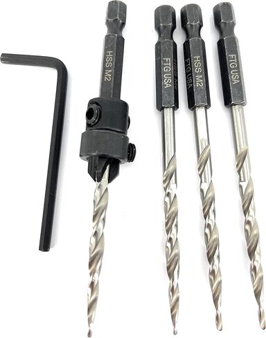 FTG USA #8 (11/64") Wood Countersink w/ 3 Repl. Bits, 3/8" Collar & Hex Key in Kuwait