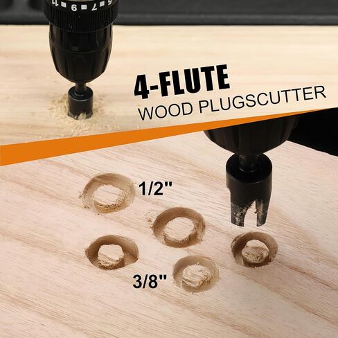 Mayouko Countersink Drill Bit Set, 15 PCS Tapered Drill Bits Counter Sink Drill Bit for Woodworking, Wood Plug Cutters 1/4" Hex Shank Quick Change in Kuwait