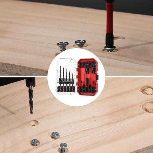 Mayouko Countersink Drill Bit Set, 15 PCS Tapered Drill Bits Counter Sink Drill Bit for Woodworking, Wood Plug Cutters 1/4" Hex Shank Quick Change in Kuwait