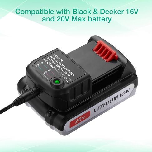 2 Pack LBXR20 Battery 20V MAX 3.0Ah Replacement for Black and Decker Battery with Charger for Black Decker LBXR20-OPE LBX20 LBX4020 LB2X4020 LBXR2020-OPE LB2X3020-OPE LBXR20BT LCS1020 LSW221 in Kuwait