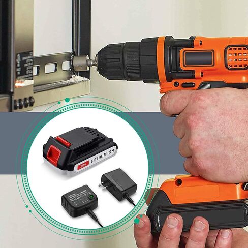 2 Pack LBXR20 Battery 20V MAX 3.0Ah Replacement for Black and Decker Battery with Charger for Black Decker LBXR20-OPE LBX20 LBX4020 LB2X4020 LBXR2020-OPE LB2X3020-OPE LBXR20BT LCS1020 LSW221 in Kuwait