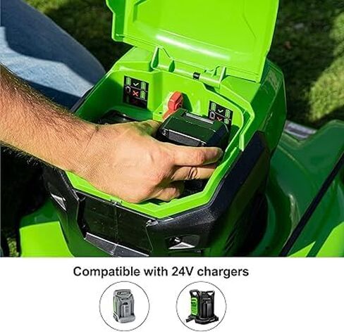 DTK Replacement for Greenworks 24V Battery 6.0 Ah 29842 29852 BAG709 BAG710 Fit 20352 22232 2508302 Tools 2 Packs with 5V 2.0Ah USB Output in Kuwait