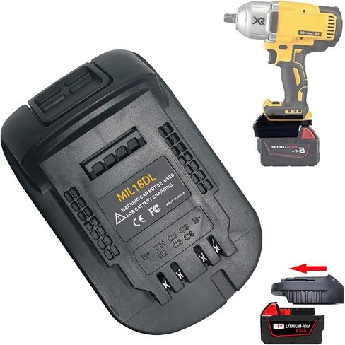 URUN for Dewalt to Milwaukee Adapter, Battery Adapter for DeWalt 20V&60V Lithium Battery Convert to for Milwaukee M18 18V lithium ion battery M18 Battery Use for Milwaukee M18 18V Cordless Power Tool in Saudi Arabia