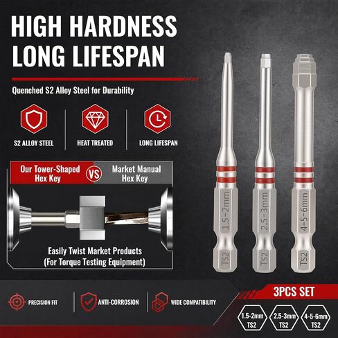 6PCS Hex Shank Step Drill Bit Set, Magnetic Pagoda Step Drill Bits for Electric Drills and Power Screwdrivers, Multi Size Drill Bit Kit for Home Repair, Woodworking and DIY Projects in Kuwait