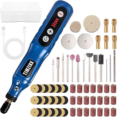 Mini Cordless Rotary Tool, 5-Speed Rotary Tool Kit with 72 Accessories, Multi-Purpose Sander Front Work Light Power Grinder for Sanding, Polishing, Drilling, Etching, Engraving, DIY Crafts in Kuwait