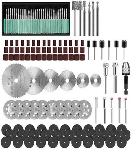 147-Piece Rotary Tool Accessories Kit – Cutting/Polishing/Grinding Set for Wood, Metal, Glass, Stone | Pro-Grade DIY & Craft Master Kit in Kuwait