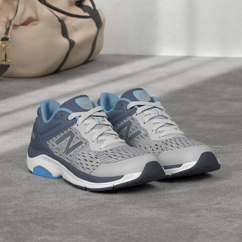 New Balance Women's 847 V4 Walking Shoe, Light Aluminum/Vintage Indigo/Team Carolina, 6 N US in Kuwait