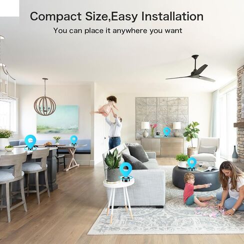 Security Camera Wireless Charging — 1080P HD Surveillance, 250° Wide-Angle Lens, Motion Detection Support; Ideal for Home Security and Baby/Pet Monitoring (Supports Dual-Band 2.4/5GHz) in Kuwait