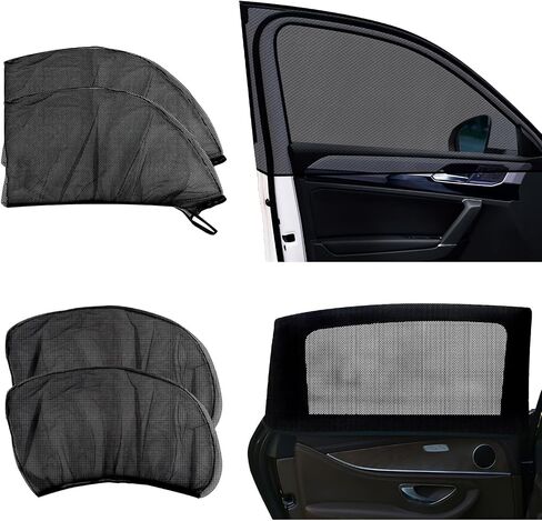 4 Pcs Sun Shade Blocking Mosquito Net for Buick Envision 2021-2024, Elastic Mesh Sunshades Front and Rear Windows Mosquito Net in Kuwait