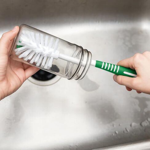 Libman Bottle Brush - 3 Pk Bottle Cleaner - Cleaning Brush with Long Handle for Cleaning Glasses, Shaker Bottles, Cups, Dishes, Mugs - Non-Slip Grip in Kuwait