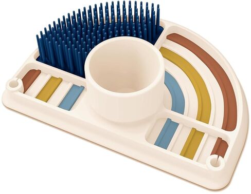 Dr. Brown's 2-in-1 Dry & Prep Silicone Mat, Silicone Baby Bottle Drying Mat with Removable Pegs for Baby Essentials, Built-in Bottle Prep, BPA-Free in Kuwait