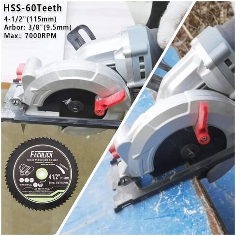 4-1/2" Circular Saw Blades Set,6pcs HSS/TCT/Diamond Saw Blades,3/8 inch Arbor in Kuwait