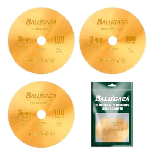 HSS Saw Blade, Cutting Disc with 2 inch Diameter 9.5mm Kerf, 5Pack | 0.5mm Thickness 100T Mini Circular Saw Blade for Miter Cut Off Saw for Cutting Wood, Plastic, PVC, Aluminum, and Soft Metals in Kuwait