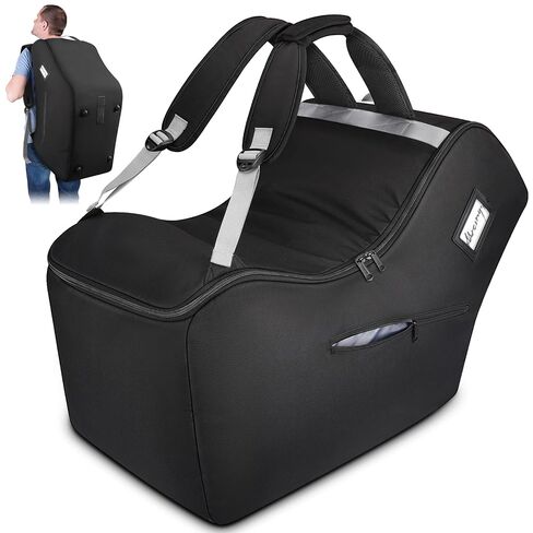 YOREPEK Padded Infant Car Seat Travel Bag Backpack | Fits All Nuna Pipa Car Seat and Base, Carseat Air Travel Cover with Shoulder Straps, Side Pocket for Travel Essentaisl in Kuwait