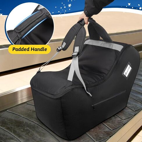 YOREPEK Padded Infant Car Seat Travel Bag Backpack | Fits All Nuna Pipa Car Seat and Base, Carseat Air Travel Cover with Shoulder Straps, Side Pocket for Travel Essentaisl in Kuwait