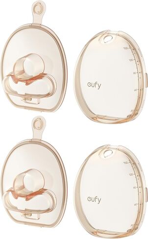 eufy Security Wearable Breast Pump S2/S2 Pro, 5oz Milk Container (2-Pack) | Pump Replacement Parts: BPA-Free, Reusable, Collects Up to 5 oz (150ml) Each, Compatible with S2/S2 Pro in Kuwait