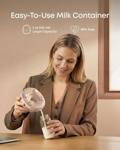 eufy Security Wearable Breast Pump S2/S2 Pro, 5oz Milk Container (2-Pack) | Pump Replacement Parts: BPA-Free, Reusable, Collects Up to 5 oz (150ml) Each, Compatible with S2/S2 Pro in Kuwait