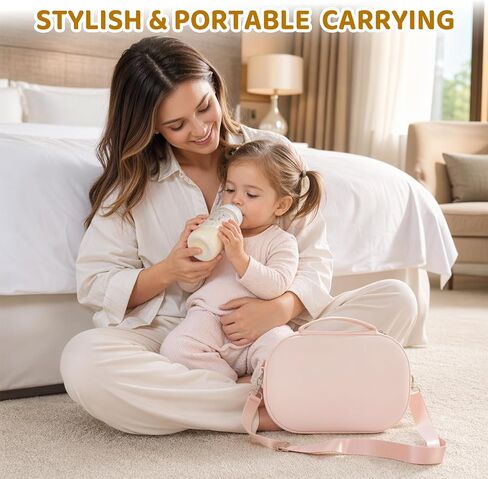 Wearable Breast Pump Bag Case for Eufy Breast Pump with Durable Hard Shell Waterproof Tray Compatible with Momcozy Willow Medela for Travel On the Go Holds 2 Pumps with Nipple Ruler Included in Kuwait