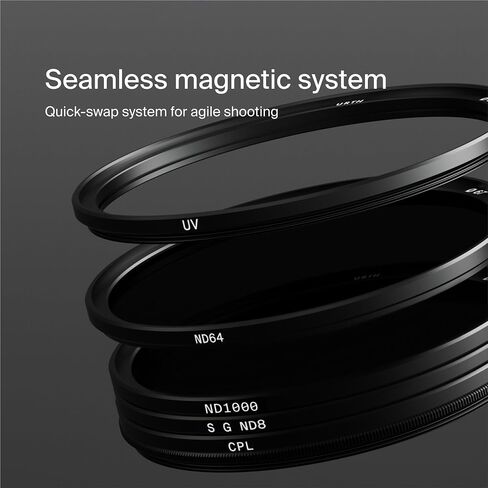 Urth 95mm Magnetic 5-in-1 Lens Filter Kit (Plus) — UV, Circular Polarizing (CPL), Neutral Density ND64, ND1000, Soft Grad ND8, Multi-Coated Optical Glass, Ultra-Slim Camera Filters in Kuwait