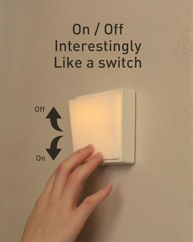Smilodon LED Night Light, Dimmable & Rechargeable & Magnetic, Yellow | Wireless Portable, Strong Magnetic Backing, Soft Lighting for Night Waking and Kids, Nursery, Bedroom, Hallway & Bathroom in Kuwait