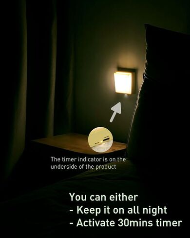 Smilodon LED Night Light, Dimmable & Rechargeable & Magnetic, Yellow | Wireless Portable, Strong Magnetic Backing, Soft Lighting for Night Waking and Kids, Nursery, Bedroom, Hallway & Bathroom in Kuwait