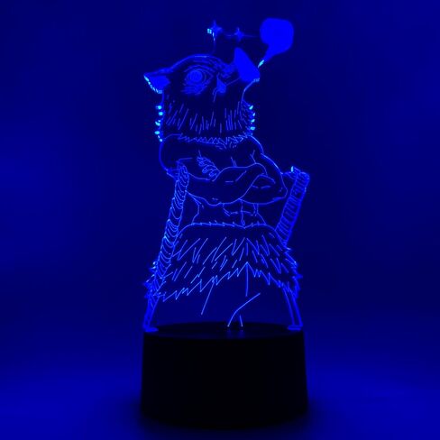 Otaku Lamps Demon Slayer - Inosuke Anime Night Light, 16 Color RGB LED – Gift for Otaku in Kuwait