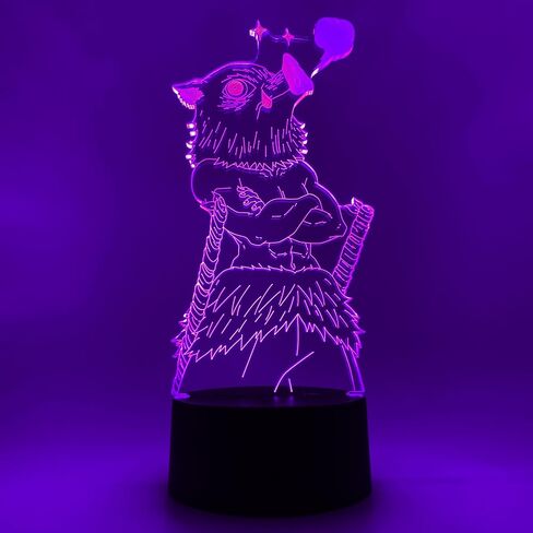 Otaku Lamps Demon Slayer - Inosuke Anime Night Light, 16 Color RGB LED – Gift for Otaku in Kuwait