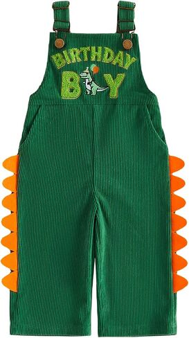 Socutebabe First 2nd 3rd 4th 5th Birthday Outfit Boy B Day Overalls Jumpsuit Toddler Corduroy Suspender Romper Outfits Boys in Kuwait