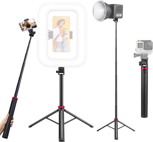 Tripod Stand Aluminum 80 inch Extendable Portable Adjustable Light Stand with 1/4" Screw Camera Phone Tripod for for DSLR Camera, Ring Light, Video Rig,Up Load 2.2LBS in Kuwait