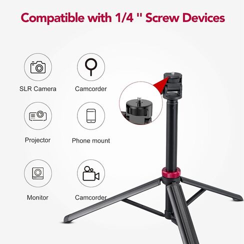 Tripod Stand Aluminum 80 inch Extendable Portable Adjustable Light Stand with 1/4" Screw Camera Phone Tripod for for DSLR Camera, Ring Light, Video Rig,Up Load 2.2LBS in Kuwait