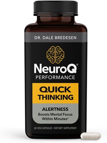 LifeSeasons NeuroQ - Quick Thinking Supplement Pills - Boosts Alertness + Supports Mental Focus - L-Theanine Caffeine L-Tyrosine & Beta-Alanine (60 Capsules) in Kuwait