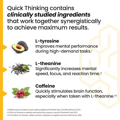LifeSeasons NeuroQ - Quick Thinking Supplement Pills - Boosts Alertness + Supports Mental Focus - L-Theanine Caffeine L-Tyrosine & Beta-Alanine (60 Capsules) in Kuwait