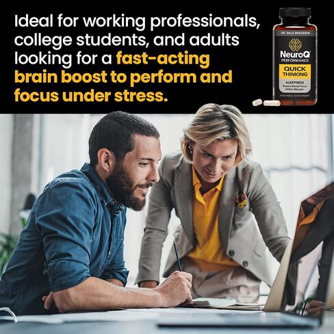 LifeSeasons NeuroQ - Quick Thinking Supplement Pills - Boosts Alertness + Supports Mental Focus - L-Theanine Caffeine L-Tyrosine & Beta-Alanine (60 Capsules) in Kuwait