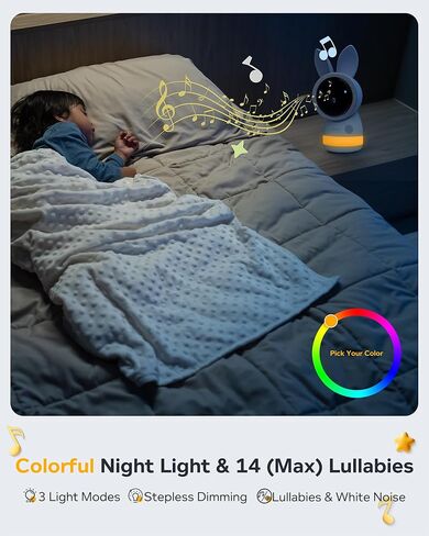 ARENTI Baby Monitor 2 Cameras A4 Set, 2.5K 5G WiFi,360-Color RGB NL,SD Slot | Split Screen, 5'' Upgraded Wireless Display, 2.4G&5G with APP, Access Log,1-Click Call, Humidity&Temp Monitoring, AI Tracking in Kuwait