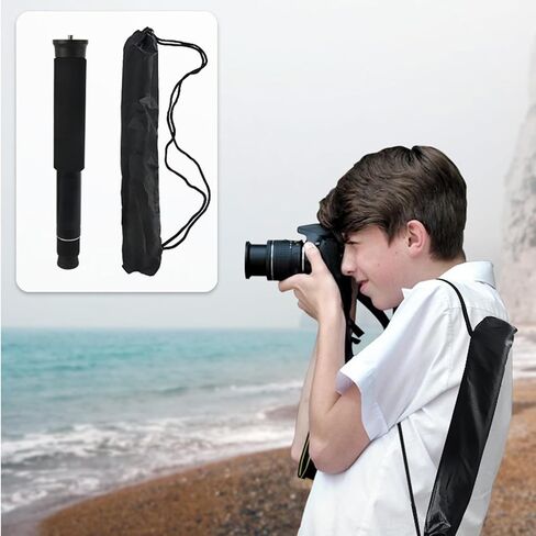 Generic Camera Monopod, 8 Sections Aluminum Alloy Selfie Stick Trekking Pole with Knob Adjustment and Rubber Foot Pad, for Hiking Camping Photography Travel in Kuwait
