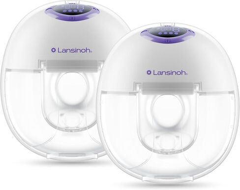 Lansinoh DiscreetDuo Extra Pumping Set, Breast Pump Accessories Kit | Replacement Parts Kit with Milk Collection Cups, 24mm Flanges, Bottles & Valves, Wearable Pump Accessories, BPA/BPS Free in Kuwait