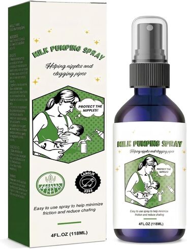 Milk Pumping Spray 4 oz., Helps Sore Nipples & Clogged Ducts, Organic Lubricant for Breast Shields and Flanges, Vegan Breast Pump Spray, Natural & Lanolin-Free in Kuwait