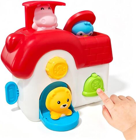 Toys for 1 Year Old Girls, Interactive Pop Up Toy with Buttons & Colors, Cause and Effect Toys for Kids Montessori Learning Toys for Baby Toddler 18+ Months, 1st Birthday Gifts for Girls Boys in Kuwait