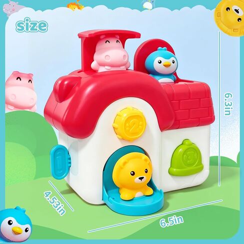Toys for 1 Year Old Girls, Interactive Pop Up Toy with Buttons & Colors, Cause and Effect Toys for Kids Montessori Learning Toys for Baby Toddler 18+ Months, 1st Birthday Gifts for Girls Boys in Kuwait