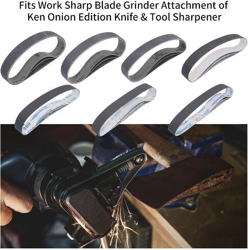1 x 18 Inch Silicon Carbide Knife Sharpening Sanding Belts, 21 Pack | 80/120/240/400/600/800/1000 Grit, for Work Sharp Ken Onion Blade Grinder Attachment in Kuwait