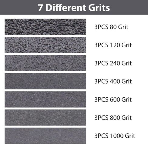 1 x 18 Inch Silicon Carbide Knife Sharpening Sanding Belts, 21 Pack | 80/120/240/400/600/800/1000 Grit, for Work Sharp Ken Onion Blade Grinder Attachment in Kuwait