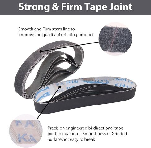 1 x 18 Inch Silicon Carbide Knife Sharpening Sanding Belts, 21 Pack | 80/120/240/400/600/800/1000 Grit, for Work Sharp Ken Onion Blade Grinder Attachment in Kuwait