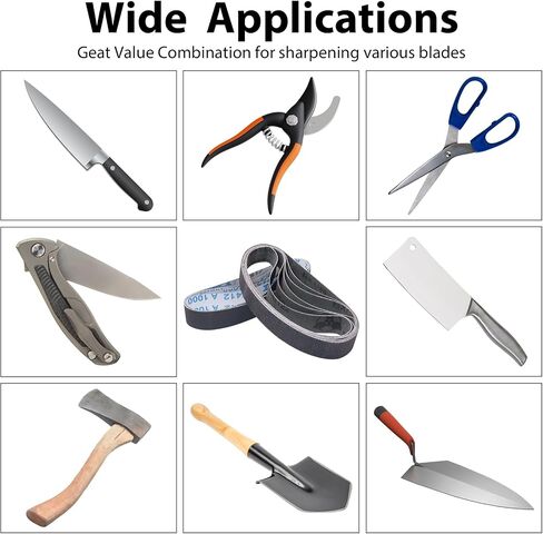 1 x 18 Inch Silicon Carbide Knife Sharpening Sanding Belts, 21 Pack | 80/120/240/400/600/800/1000 Grit, for Work Sharp Ken Onion Blade Grinder Attachment in Kuwait