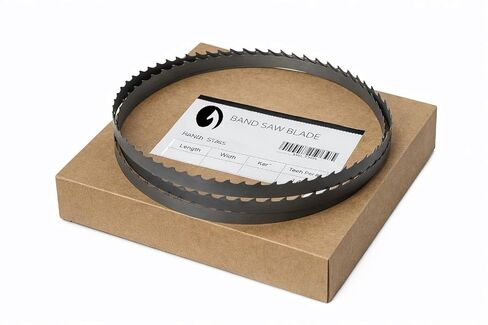 Dark Stone 62" Bandsaw Blade, 1/2" x 0.020" x 4 TPI, Thin Kerf Deep Gullet Blade with Hardened Tooth Tips for Fast Hardwood Cutting, Fits 9-Inch Benchtop Band Saws | Model DS23245 in Kuwait