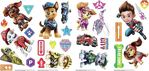 RoomMates Paw Patrol Peel and Stick Giant Wall Decals with Alphabet for Personalization, Vinyl, Blue, Red, Pink, Yellow, Removable Repositionable, No Sticky Residue, For Smooth Surfaces in Kuwait