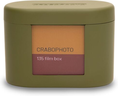 135mm Film Storage Box with Magnetic Closure, 2 Film Slots, Label Pocket, Archival Photo Container (Black) in Kuwait
