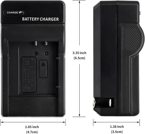 Norifon NP-BK1 Wall Charger for Sony Cyber-Shot DSC-S750 | Compaitble with Sony Cyber-shot DSC-S780, DSC-S950, DSC-S980, DSC-W180, DSC-W190, DSC-W370, MHS-PM5 with Foldable Plug in Kuwait