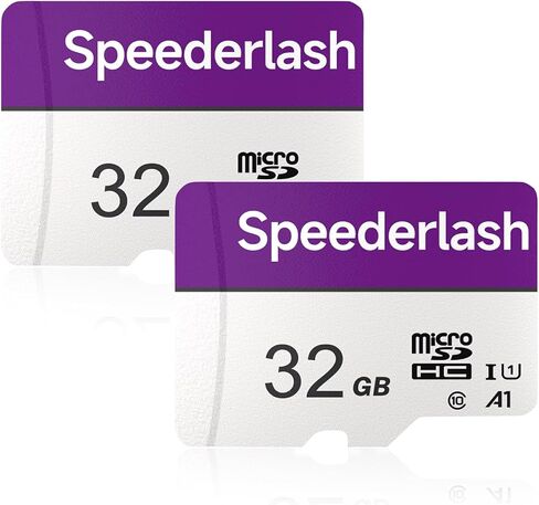Micro SDHC Memory Card 32GB 2Pack, Speederlash Camera Plus TF Card with Adapter, 90MB/s Read Speed, 4K UHD&5K Video Support, U1 A1 Rated, for Security Camera, Smartphone, Drone, Tablet, PC in Kuwait